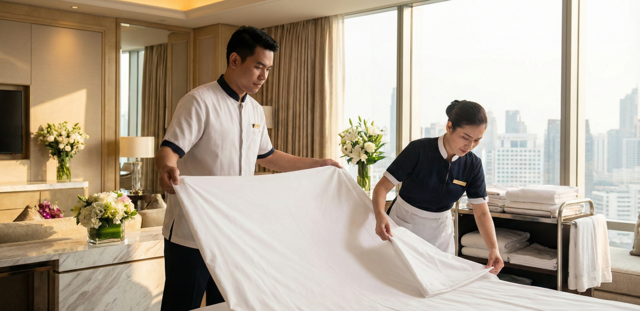 Proper handling improves durability of hotel textiles