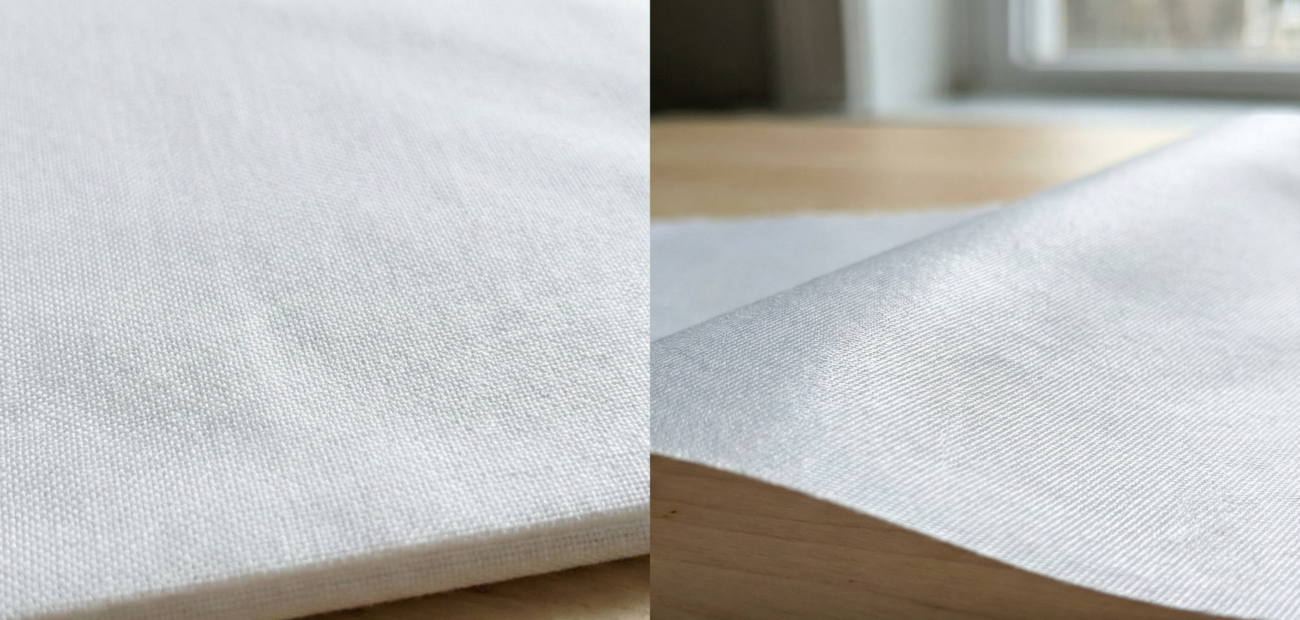 The Ultimate Hotelier’s Guide: Choosing the Right Thread Count and GSM for Your Property 1 Cotton sateen vs percale fabric comparison for hotels