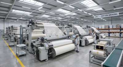 Hotel bath towel manufacturer Middle East — textile factory weaving white cotton towels