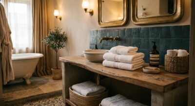 Hotel linen procurement for boutique hotels UAE bathroom setup